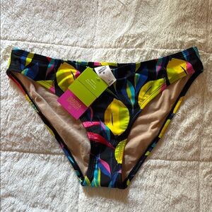 NWT Tabitha Brown for Target Colorful Leaf Print Bikini Bottom